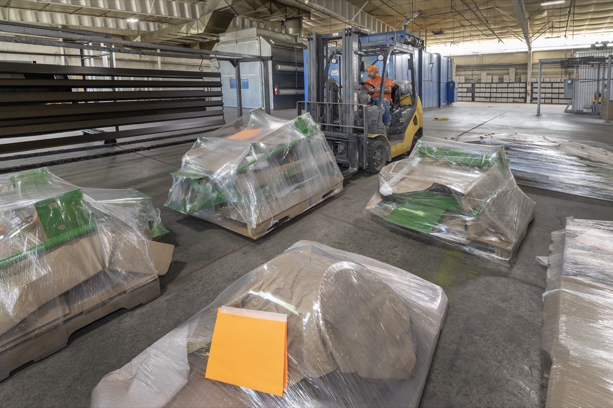 Shipping powder coated products